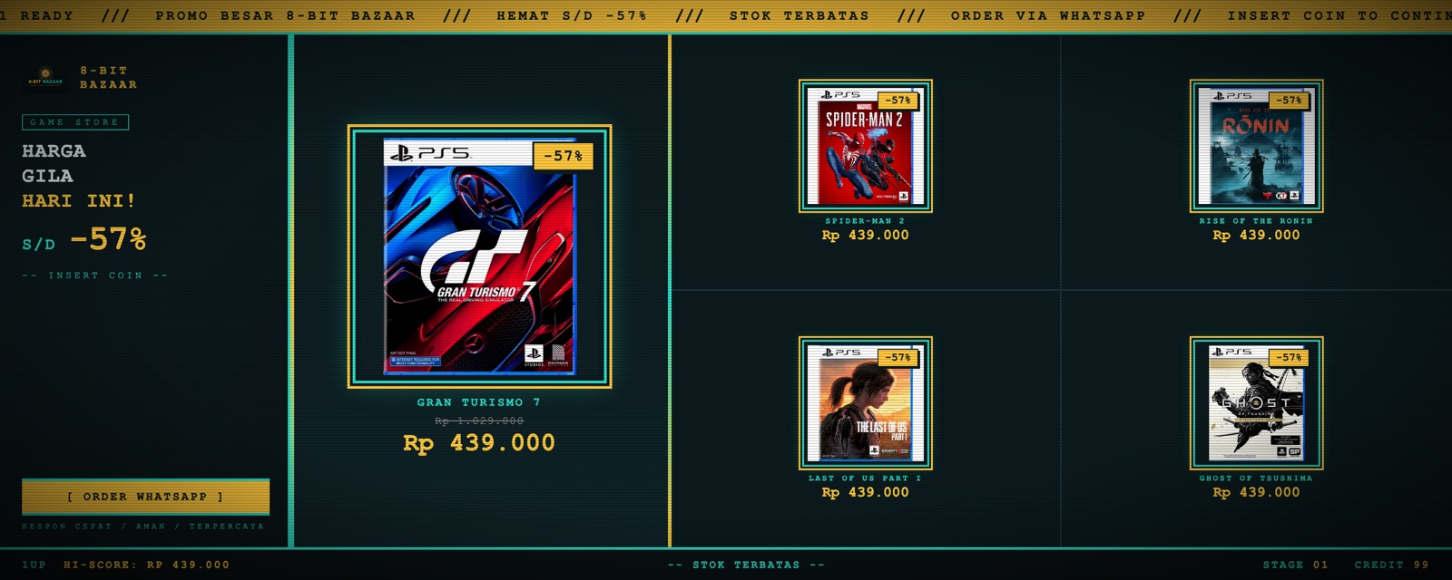 Promo PlayStation 5 - 8-BIT BAZAAR (diskon s/d -57%)